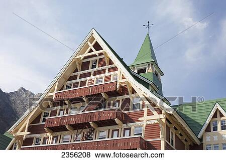 Stock Photo - Prince Of Wales Hotel In Waterton Lakes National Park; Alberta, Canada. Fotosearch