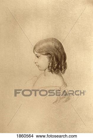 Picture - Princess Victoria, 1819-1901. From A Portrait By R. J. Lane 1829. From The Book The Girlhood Of Queen Victoria 1832-1840. Published In London 1912.. Fotosearch