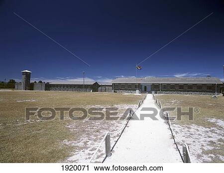 Stock Image - Prison Camp; Robben Island, Cape Town, South Africa. Fotosearch
