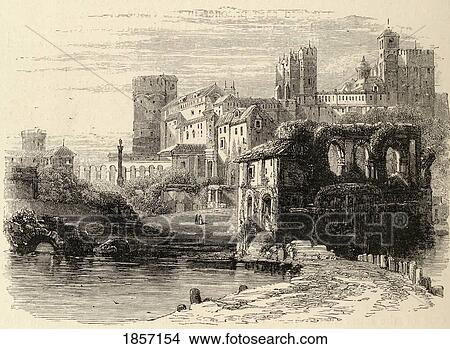 Picture - Prison Of The Inquisition Cordoba Spain From The Book Spanish Pictures By The Rev Samuel Manning Published 1870. Fotosearch