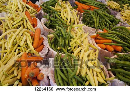 Stock Photo - Produce for sale at a roadside stand; Dunham, Quebec, Canada. Fotosearch