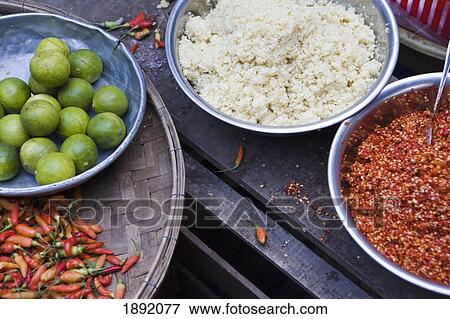 Produce On Sale In Market At Chau Doc View Large Photo Image Stock Photo - Produce On Sale In Market At Chau Doc. Fotosearch