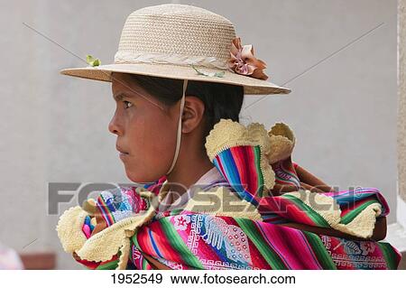 Profile shot of young Bolivian girl View Large Photo Image Stock Photo - Profile shot of young Bolivian girl. Fotosearch
