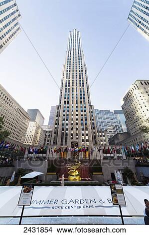 Picture - Prometheus statue at the Rockefeller Center, New York City, New York, United States. Fotosearch
