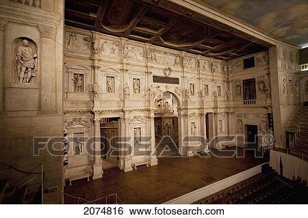Proscenium Of The Teatro Olimpico (Olympic Theatre) By Architect Andrea Palladio, Vicenza, Italy View Large Photo Image Stock Photograph - Proscenium Of The Teatro Olimpico (Olympic Theatre) By Architect Andrea Palladio, Vicenza, Italy. Fotosearch
