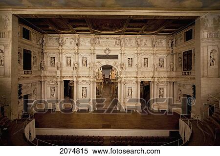 Proscenium Of The Teatro Olimpico (Olympic Theatre) By Architect Andrea Palladio, Vicenza, Italy View Large Photo Image Stock Photography - Proscenium Of The Teatro Olimpico (Olympic Theatre) By Architect Andrea Palladio, Vicenza, Italy. Fotosearch