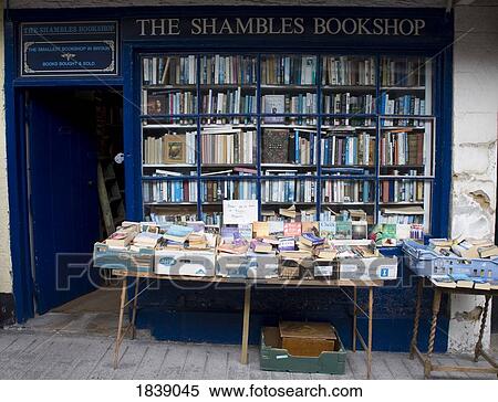 Stock Photography - Provincial Booshop; Malton, Yorkshire, England, Uk. Fotosearch