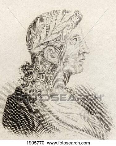Stock Image - Publius Vergilius Maro, 70 Bc To 19 Bc. Classical Roman Poet. From Crabb's Historical Dictionary Published 1825.. Fotosearch