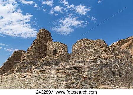 Stock Photo - Pueblo Bonito, Chaco Culture National Historical Park, Chaco Canyon; New Mexico, United States of America. Fotosearch