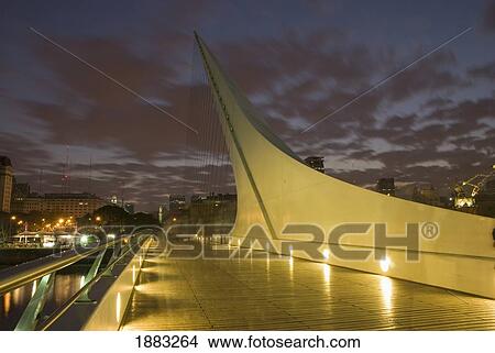 Puente De La Mujer; Buenos Aires, Argentina View Large Photo Image Picture - Puente De La Mujer; Buenos Aires, Argentina. Fotosearch