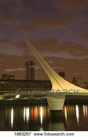 Stock Photo - Puente De La Mujer; Buenos Aires, Argentina. Fotosearch