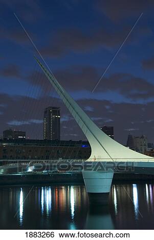 Stock Photograph - Puente De La Mujer; Buenos Aires, Argentina. Fotosearch