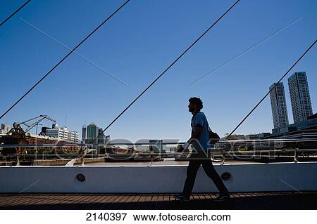 Stock Photo - Puente De La Mujer By Architect Santiago Calatrava, Puerto Madero, Buenos Aires, Argentina. Fotosearch
