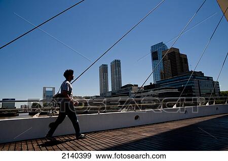 Puente De La Mujer By Architect Santiago Calatrava, Puerto Madero, Buenos Aires, Argentina View Large Photo Image Stock Photo - Puente De La Mujer By Architect Santiago Calatrava, Puerto Madero, Buenos Aires, Argentina. Fotosearch