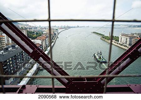Stock Photo - Puente De Vizcaya, First Shuttle Bridge, Between Portugalete And Getxo, Basque Country, Spain. Fotosearch