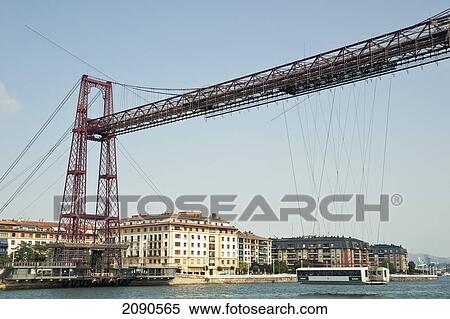 Puente De Vizcaya, First Shuttle Bridge, Between Portugalete And Getxo, Basque Country, Spain View Large Photo Image Stock Photography - Puente De Vizcaya, First Shuttle Bridge, Between Portugalete And Getxo, Basque Country, Spain. Fotosearch