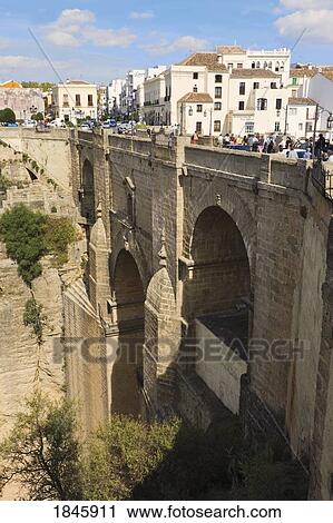 Puente Nuevo And Tajo Gorge; Ronda, Malaga Province, Spain View Large Photo Image Stock Image - Puente Nuevo And Tajo Gorge; Ronda, Malaga Province, Spain. Fotosearch