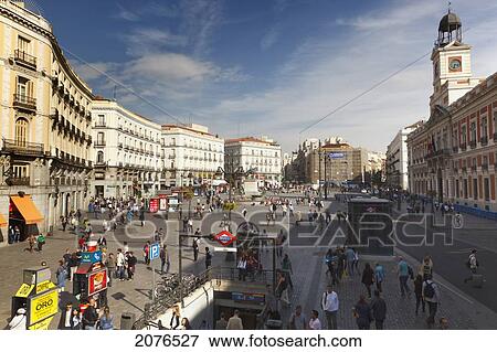 Puerta Del Sol; Madrid Spain View Large Photo Image Stock Photo - Puerta Del Sol; Madrid Spain. Fotosearch