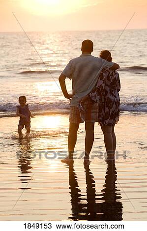 Puerto Vallarta, Mexico; Family On Beach At Sunset View Large Photo Image Stock Image - Puerto Vallarta, Mexico; Family On Beach At Sunset. Fotosearch