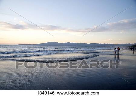 Puerto Vallarta, Mexico; People Walking Along Seashore View Large Photo Image Stock Photograph - Puerto Vallarta, Mexico; People Walking Along Seashore. Fotosearch