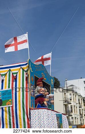 Punch and Judy puppet show at Viking Bay; Broadstairs, Kent, England View Large Photo Image Picture - Punch and Judy puppet show at Viking Bay; Broadstairs, Kent, England. Fotosearch