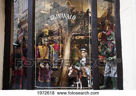 Stock Photo - Puppet Store, Prague, Czech Republic. Fotosearch