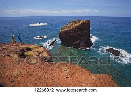 Puu Pehe Rock near Manele Bay; Lanai, Hawaii, United States of America View Large Photo Image Stock Image - Puu Pehe Rock near Manele Bay; Lanai, Hawaii, United States of America. Fotosearch