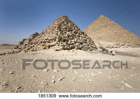 Pyramids In The Desert View Large Photo Image Stock Photo - Pyramids In The Desert. Fotosearch
