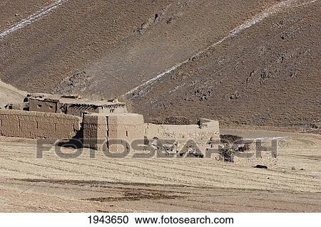 Stock Image - Qala (Fortified Residence At The Unai Pass, Vardak Province, Afghanistan. Fotosearch