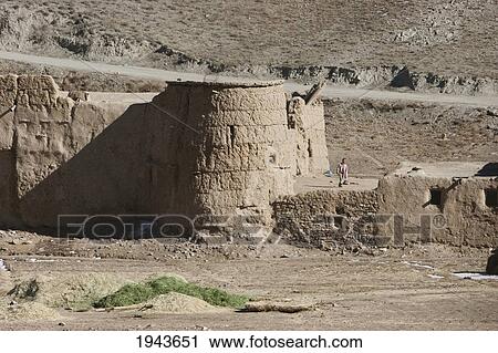 Stock Image - Qala (Fortified Residence At The Unai Pass, Vardak Province, Afghanistan. Fotosearch