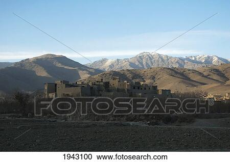 Stock Image - Qala (Fortified Residence) In Kotai Ashro, Vardak Province, Afghanistan. Fotosearch