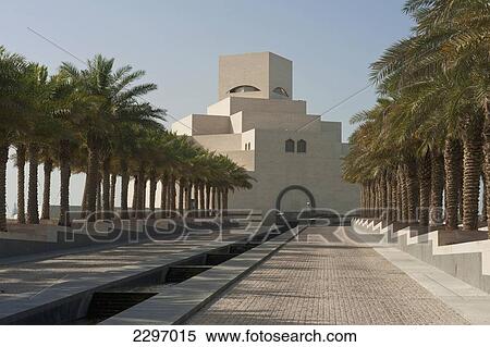 Stock Photography - Qatar, Exterior of Museum of Islamic Art; Doha. Fotosearch