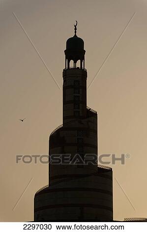 Qatar, Qatar Islamic Culture Center and mosque (Fanar) at dusk; Doha View Large Photo Image Stock Image - Qatar, Qatar Islamic Culture Center and mosque (Fanar) at dusk; Doha. Fotosearch