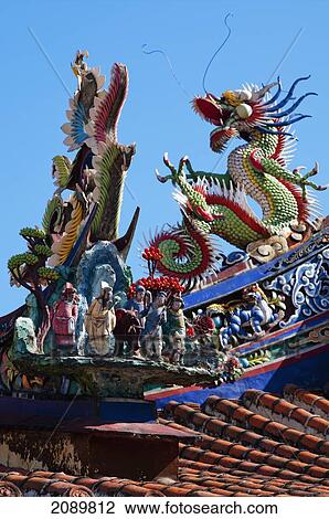 Stock Image - Qingshui Temple At Taipei, Taiwan, Asia. Fotosearch