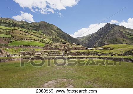 Quadrangular Ceremonial Plaza And Northern Platform, Chavin De Huantar, Ancash, Peru View Large Photo Image Stock Photo - Quadrangular Ceremonial Plaza And Northern Platform, Chavin De Huantar, Ancash, Peru. Fotosearch