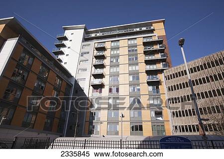 Stock Photography - Quay Apartments; Poole, Dorset, England, United Kingdom. Fotosearch