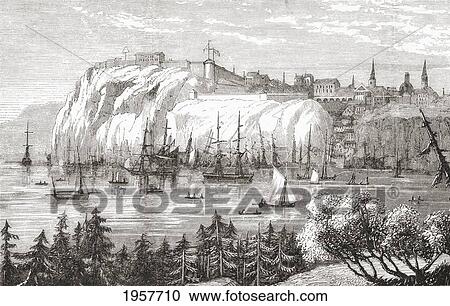 Stock Image - Quebec, Canada In The Late 19Th Century. From North America, Published 1883.. Fotosearch