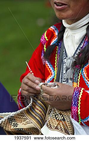Quechua Woman Knitting; Cusco Peru View Large Photo Image Stock Image - Quechua Woman Knitting; Cusco Peru. Fotosearch