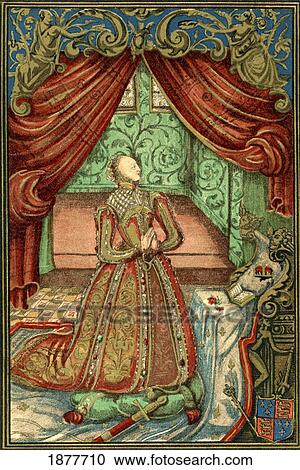 Queen Elizabeth I At Prayer, After The Frontispiece To Christian Prayers, 1569. Elizabeth I, 1533 To 1603. Queen Of England And Ireland. From The Book Short History Of The English People By J. R. Green, Published London 1893. View Large Photo Image Stock Image - Queen Elizabeth I At Prayer, After The Frontispiece To Christian Prayers, 1569. Elizabeth I, 1533 To 1603. Queen Of England And Ireland. From The Book Short History Of The English People By J. R. Green, Published London 1893.. Fotosearch