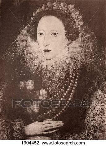 Queen Elizabeth I Of England, 1533-1603. After A Painting In The Royal Collection Attributed Only To British School. From History Of Hampton Court Palace In Tudor Times By Ernest Law. Published London 1885. View Large Photo Image Stock Image - Queen Elizabeth I Of England, 1533-1603. After A Painting In The Royal Collection Attributed Only To British School. From History Of Hampton Court Palace In Tudor Times By Ernest Law. Published London 1885.. Fotosearch