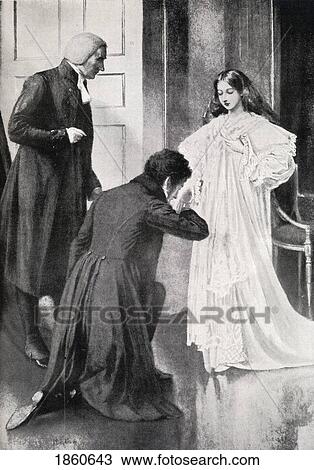 Stock Image - Queen Victoria, 1819-1901, Receiving The News Of Her Accession At Kensington Palace, June 20, 1837. From The Painting By Miss Mary L. Gow. From The Book V. R. I. Her Life And Empire By The Marquis Of Lorne, K. T. Now His Grace The Duke Of Argyll.. Fotosearch