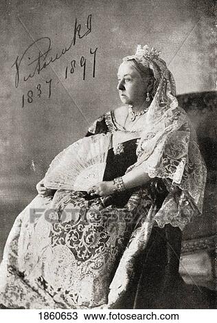 Stock Image - Queen Victoria, 1819-1901. The Authorised Diamond Jubilee Photograph In 1897. From The Book V. R. I. Her Life And Empire By The Marquis Of Lorne, K. T. Now His Grace The Duke Of Argyll.. Fotosearch