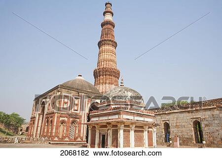 Stock Image - Qutab Minar, Delhi, India. Fotosearch