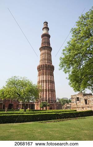 Qutab Minar, Delhi, India View Large Photo Image Stock Photo - Qutab Minar, Delhi, India. Fotosearch