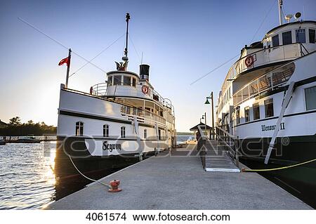 R. M. S. Segwun and Wenonah II Steamships docked on Lake Muskoka; Gravenhurst, Ontario, Canada View Large Photo Image Picture - R. M. S. Segwun and Wenonah II Steamships docked on Lake Muskoka; Gravenhurst, Ontario, Canada. Fotosearch