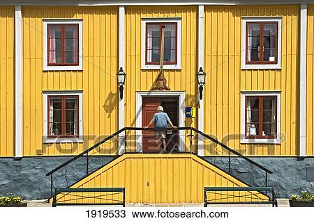 Stock Image - Radhuset (Town Hall) In Mariefred, Sweden. Fotosearch