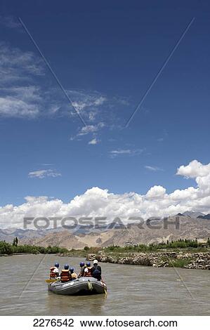 Rafting down the Indus River in the Indus Valley; Ladakh, India View Large Photo Image Stock Image - Rafting down the Indus River in the Indus Valley; Ladakh, India. Fotosearch