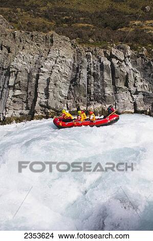 Rafting Down The Rangitata Gorge And The Rangitata River; Rangitata, New Zealand View Large Photo Image Picture - Rafting Down The Rangitata Gorge And The Rangitata River; Rangitata, New Zealand. Fotosearch