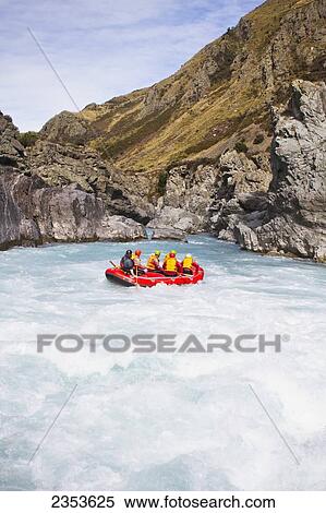 Rafting Down The Rangitata Gorge And The Rangitata River; Rangitata, New Zealand View Large Photo Image Stock Photography - Rafting Down The Rangitata Gorge And The Rangitata River; Rangitata, New Zealand. Fotosearch