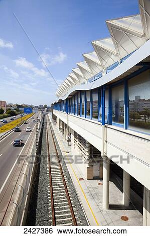 Railway Station; Bahia Sur, Andalucia, Spain View Large Photo Image Stock Photograph - Railway Station; Bahia Sur, Andalucia, Spain. Fotosearch